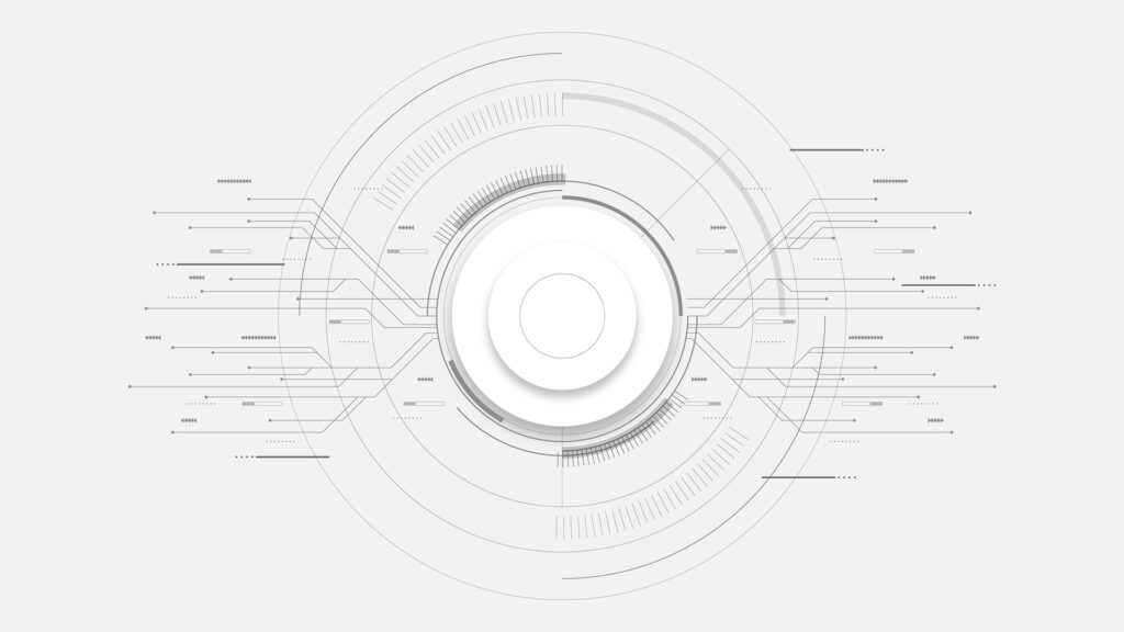 Usage intelligence represented by an illustration of a mechanical eye.